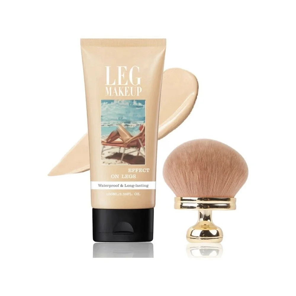 Leg Makeup‎ Airbrush Effect Fairest Glow #1 Waterproof Long Last Brush 100ML New